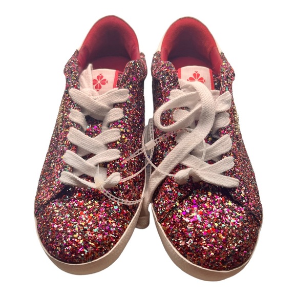 Kate Spade New York Ace Pink Multi Glitter Low-Top Sneakers NWOB Style No. KA316 - Picture 13 of 14